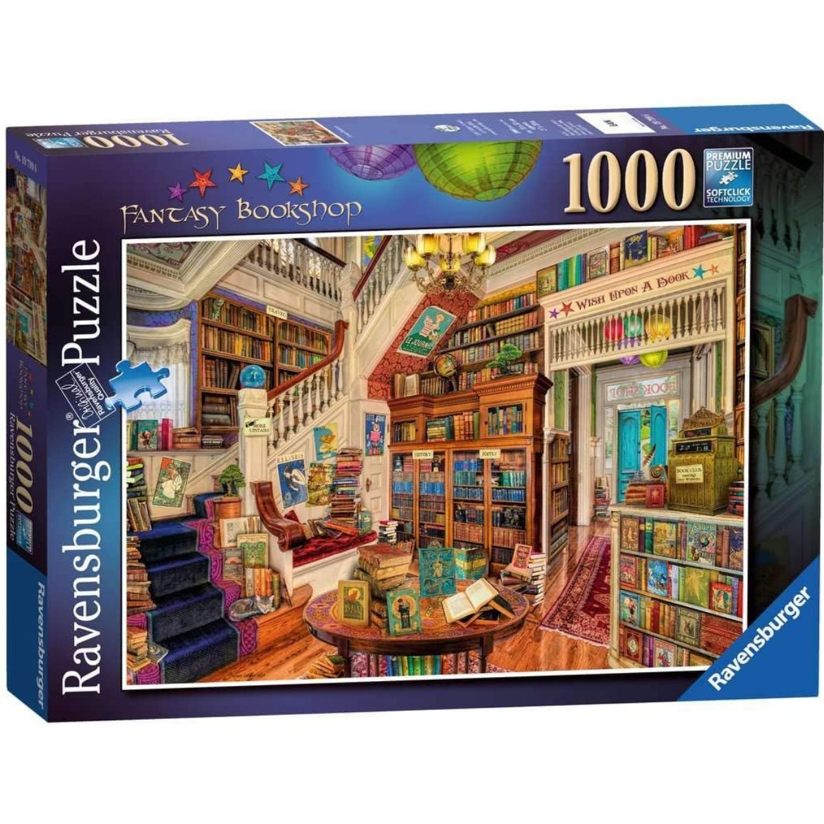 Ravensburger The Fantasy Bookshop Jigsaw Puzzle (1000 Pieces) - Phillips Hobbies