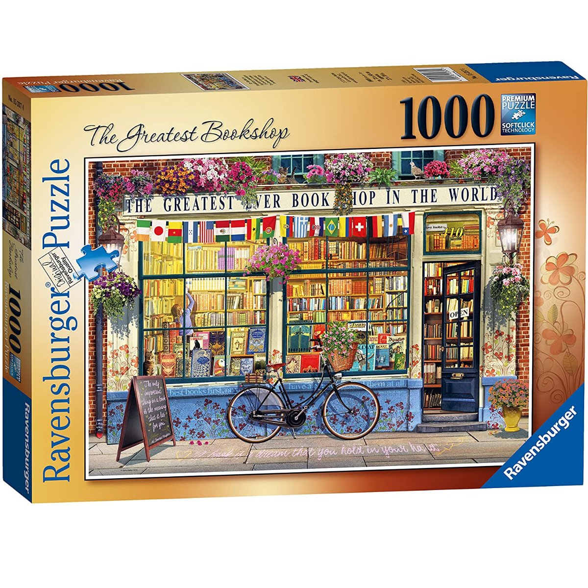 Ravensburger The Greatest Bookshop Jigsaw Puzzle (1000 Pieces) - Phillips Hobbies
