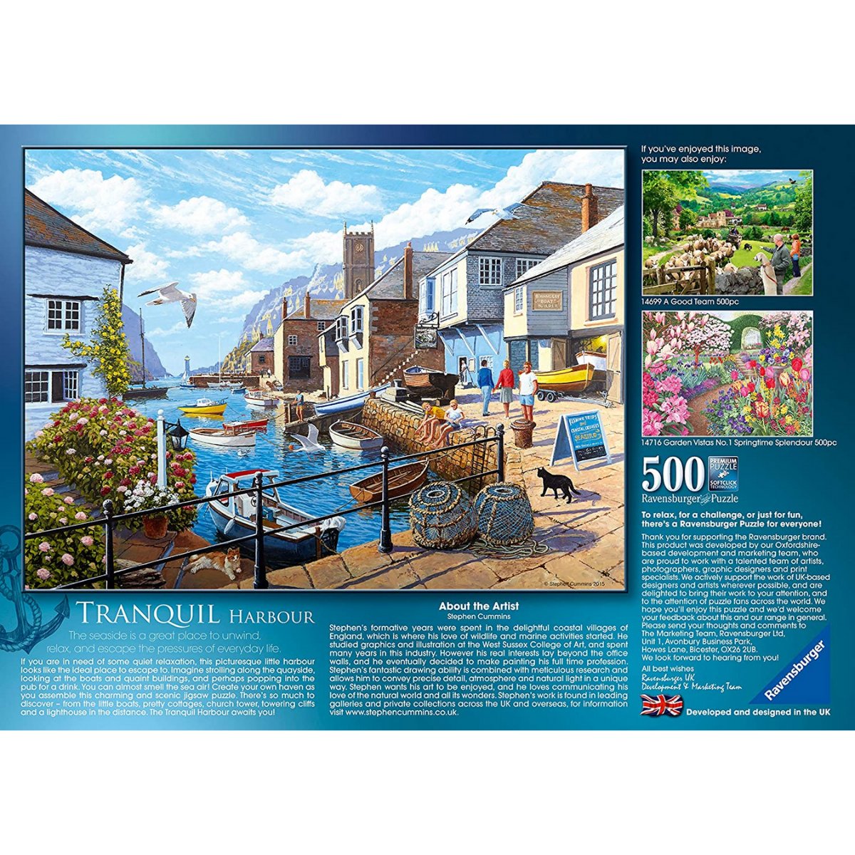 Ravensburger Tranquil Harbour Jigsaw Puzzle (500 Pieces) - Phillips Hobbies