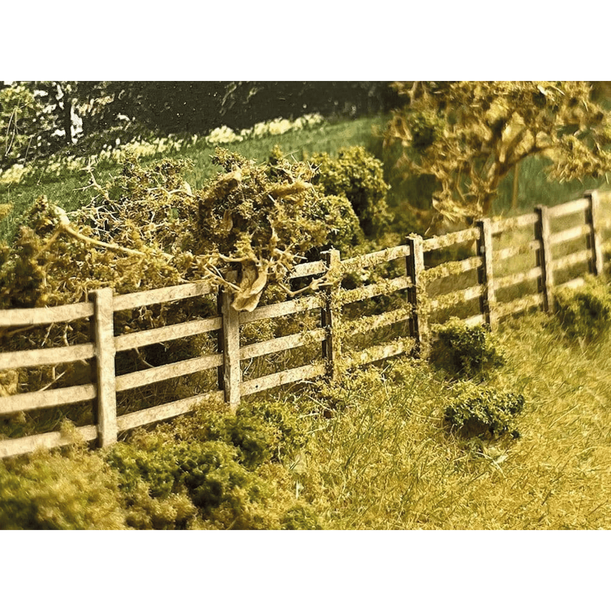 Scale Model Scenery 4ft Post & Rail Fencing Kit - OO/HO Gauge - Phillips Hobbies