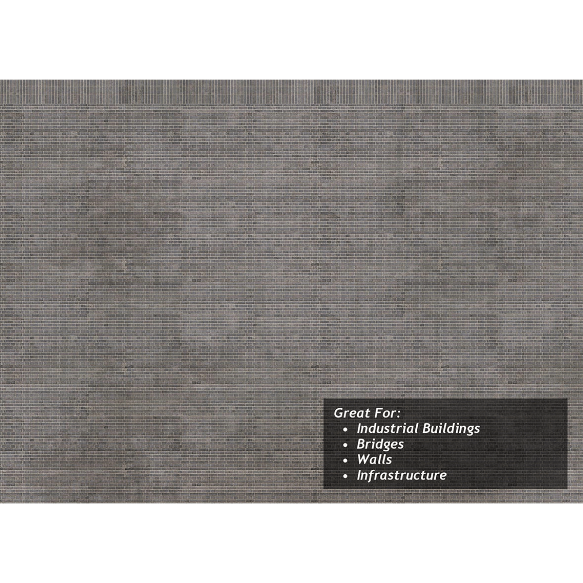 Scale Model Scenery English Bond Blue Engineering Brick Texture Paper x5 - OO/HO Gauge - Phillips Hobbies