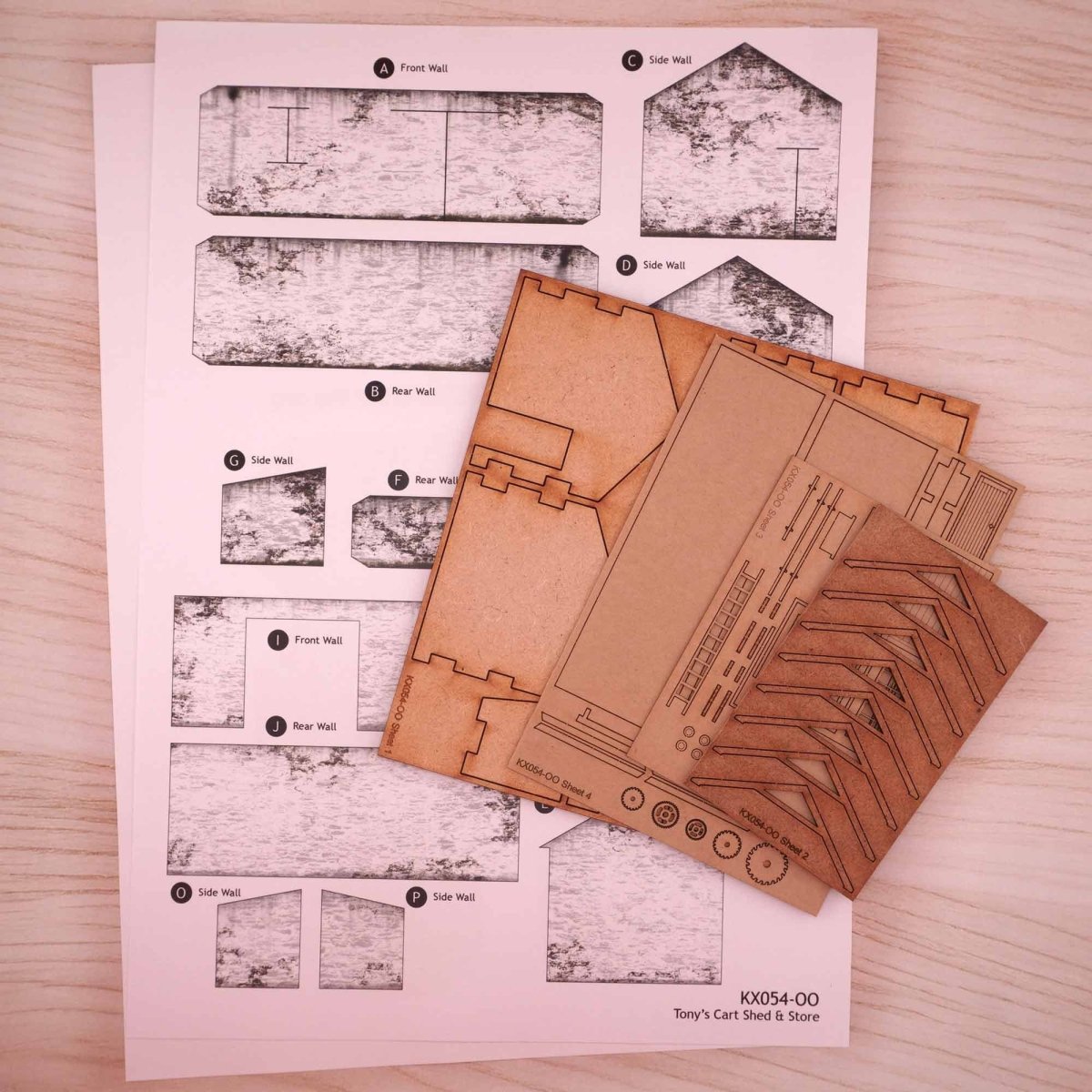 Scale Model Scenery KX054 Tony's Cart Shed - OO/HO Gauge Kit - Phillips Hobbies