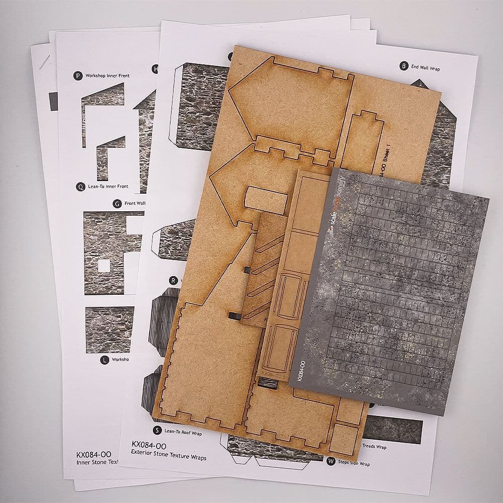 Scale Model Scenery KX084 Polsue Barn - OO/HO Gauge Kit - Phillips Hobbies