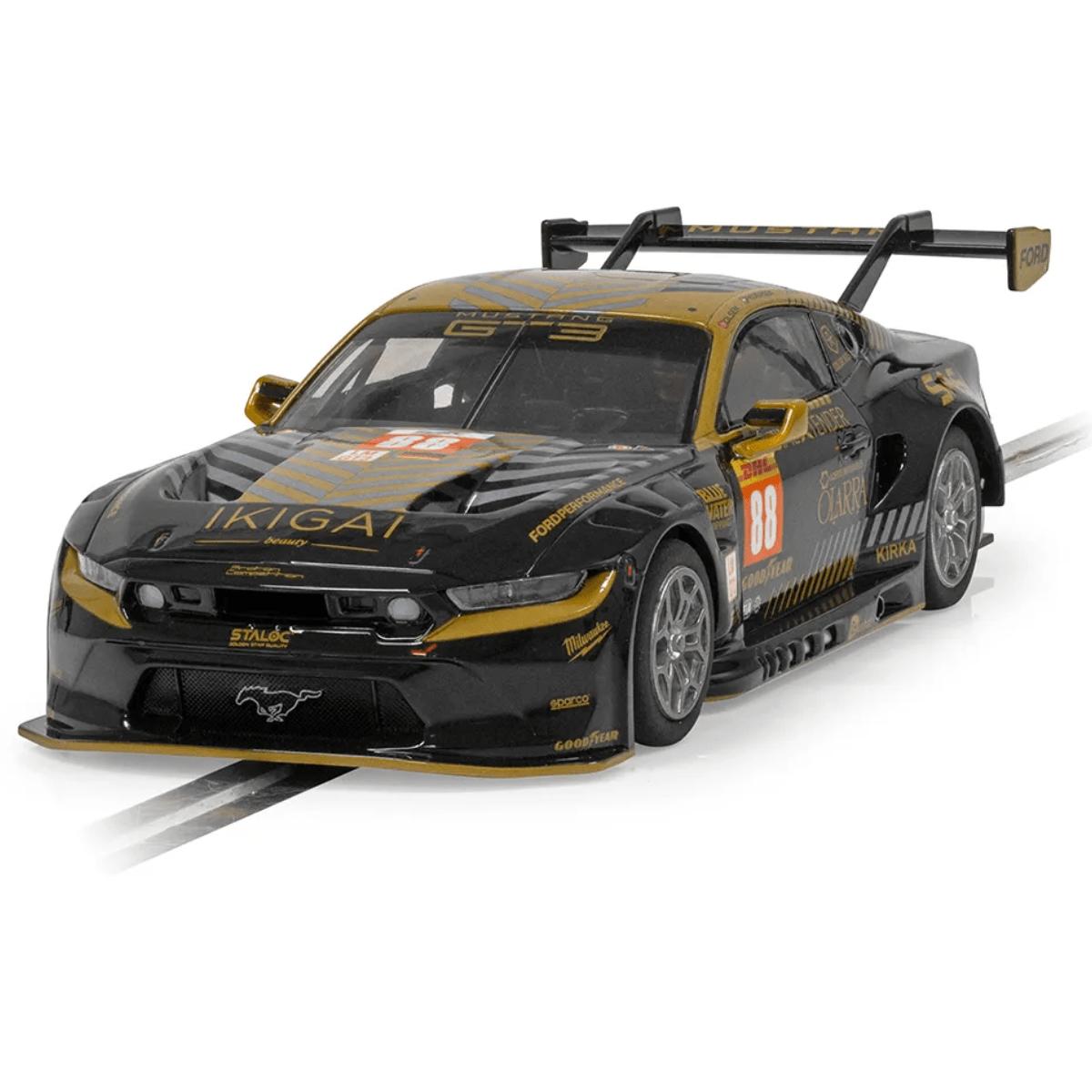 Scalextric C4519 Ford Mustang GT3 Proton Competition Qatar 2024 - 1:32 Scale Slot Car - Phillips Hobbies