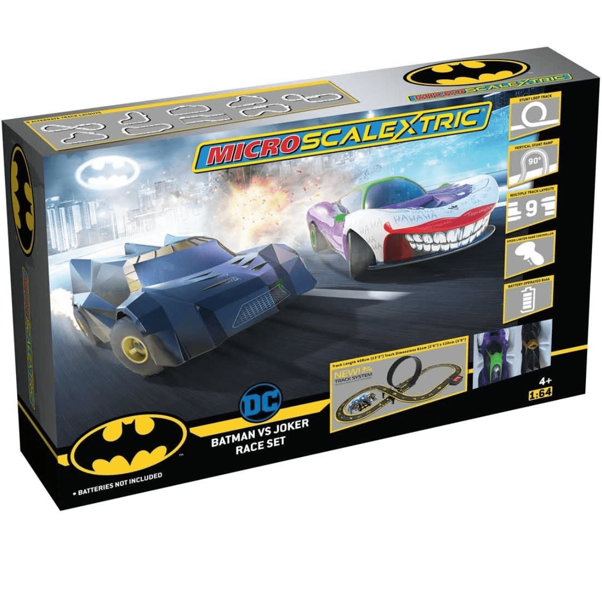 Scalextric G1155M Micro Scalextric Batman vs Joker Race Set - Phillips Hobbies