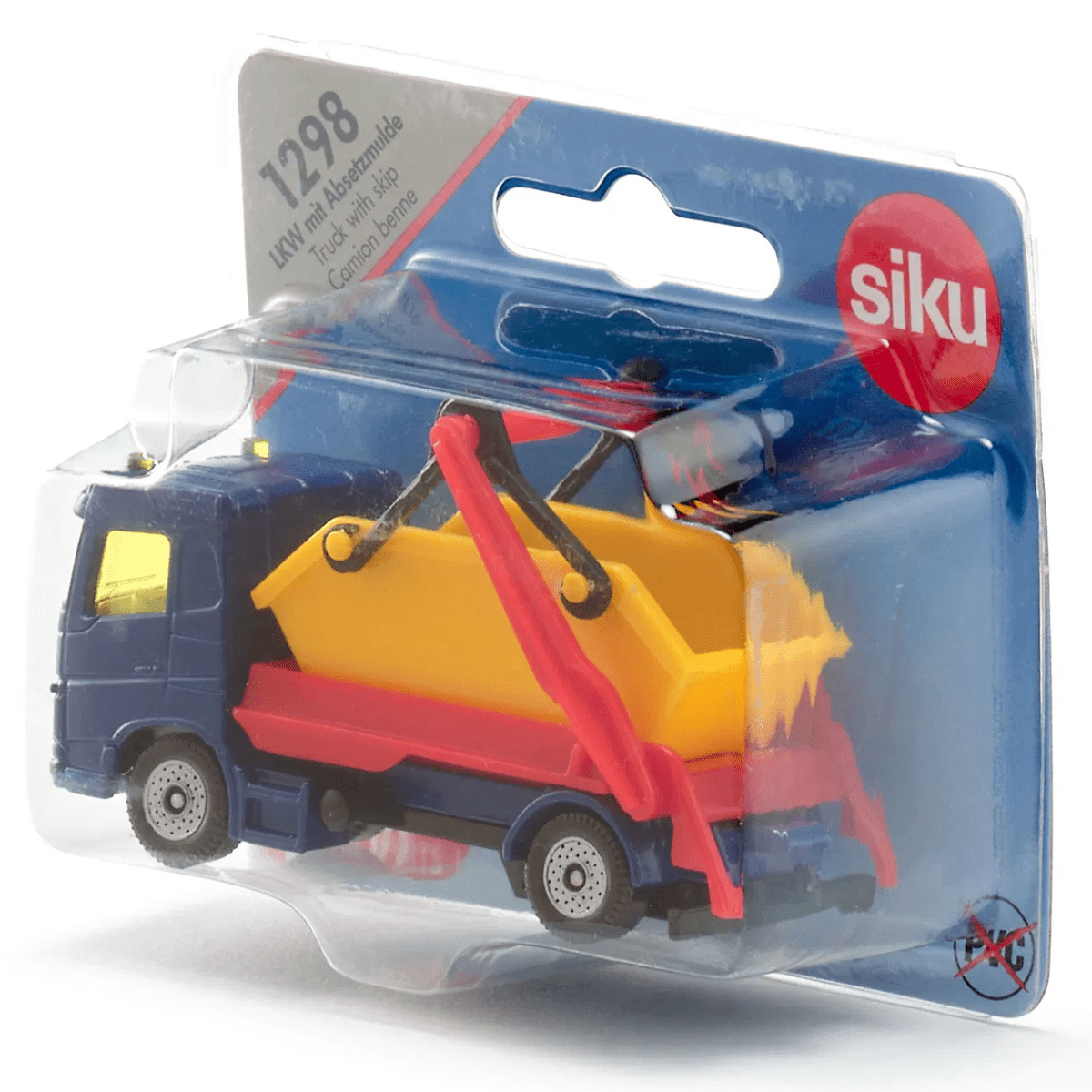 Siku 1298 HGV Truck With Skip Toy Model - Phillips Hobbies