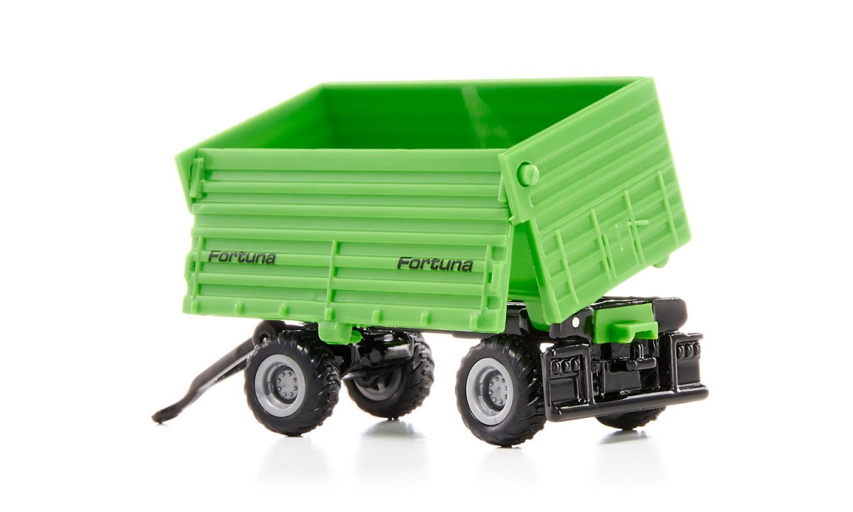 Siku 1606 Deutz - Fahr With Fortuna 4 Wheel Trailer Toy Model - Phillips Hobbies