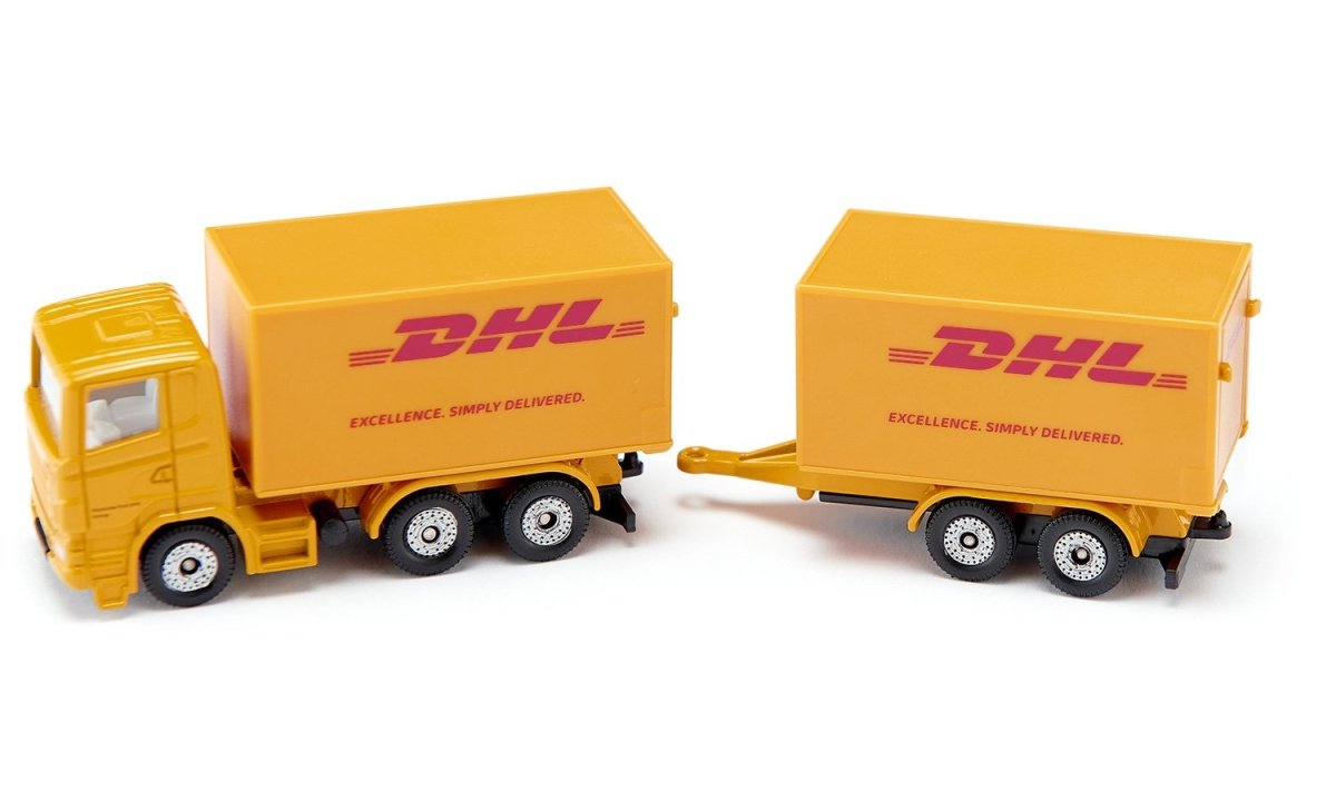 Siku 1694 DHL Truck With Trailer Toy Model - Phillips Hobbies
