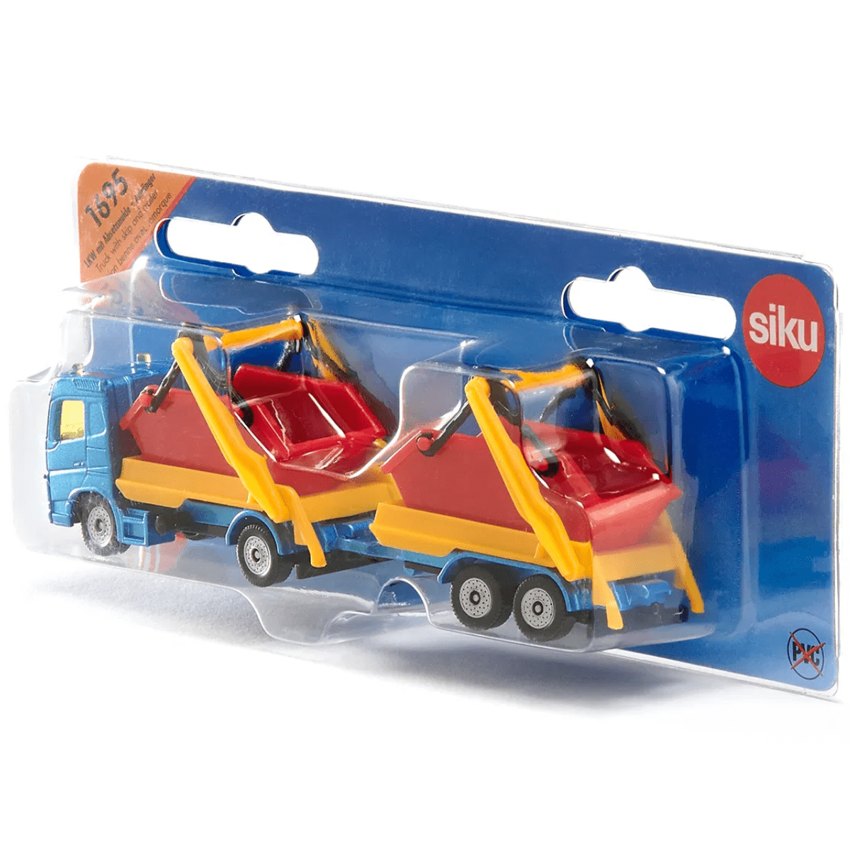 Siku 1695 Truck With Skip And Trailer Toy Model - Phillips Hobbies