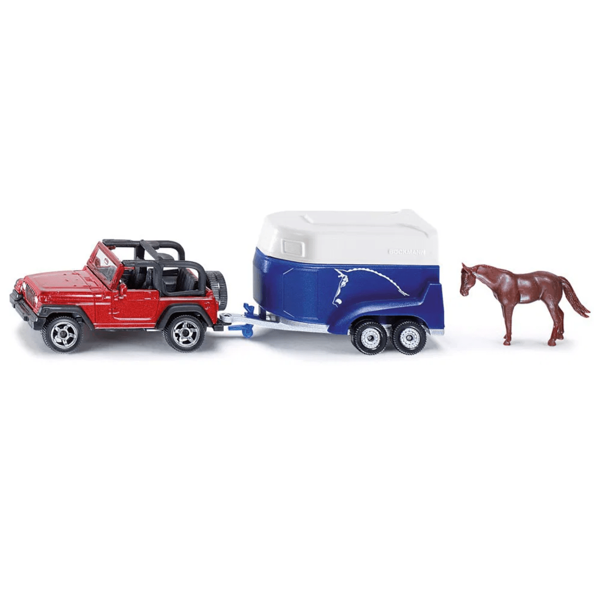 Siku Jeep With Horse Trailer - 1:87 Scale Toy Model - Phillips Hobbies