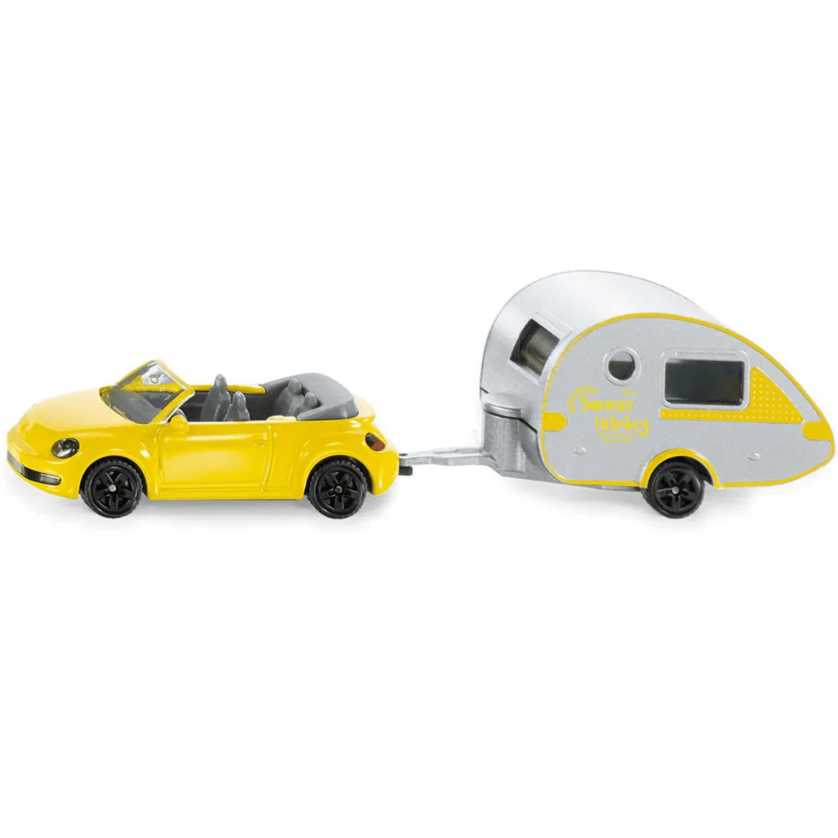 Siku VW Beetle with Trailer Caravan - 1:87 Scale Toy Model - Phillips Hobbies