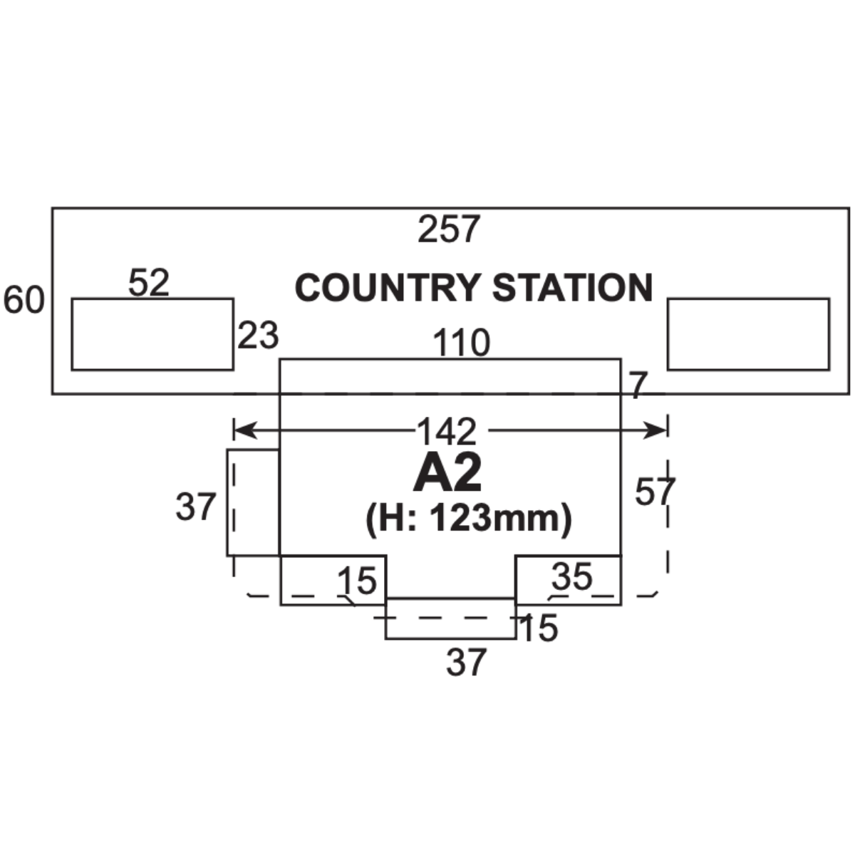 Superquick A2 Country Station Building - Card Kit - Phillips Hobbies
