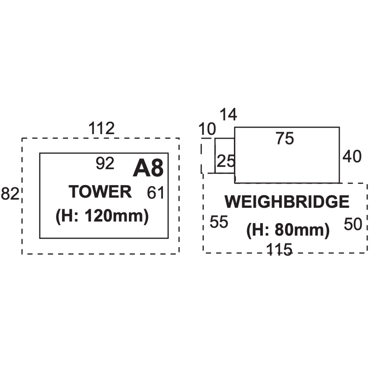 Superquick A8 Water Tower & Weighbridge - Card Kit - Phillips Hobbies