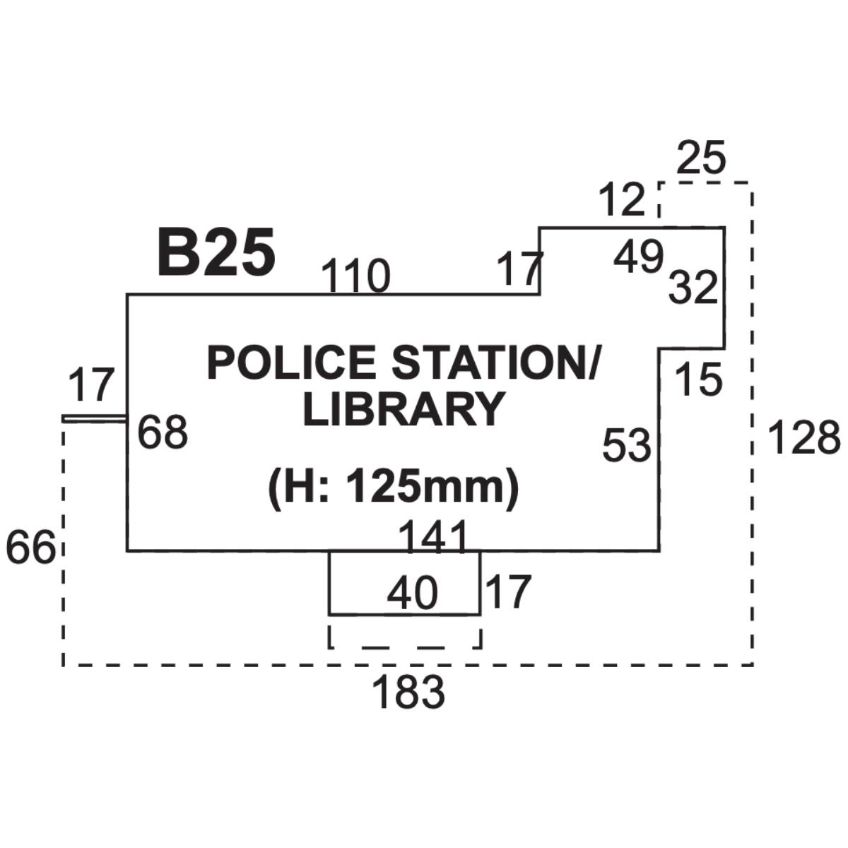 Superquick B25 Police Station / Public Library - Card Kit - Phillips Hobbies