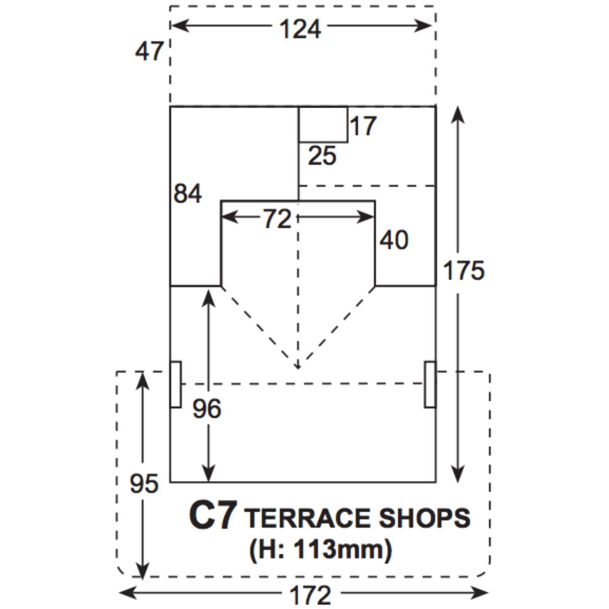 Superquick C07 Red Brick Terrace Corner House - Phillips Hobbies