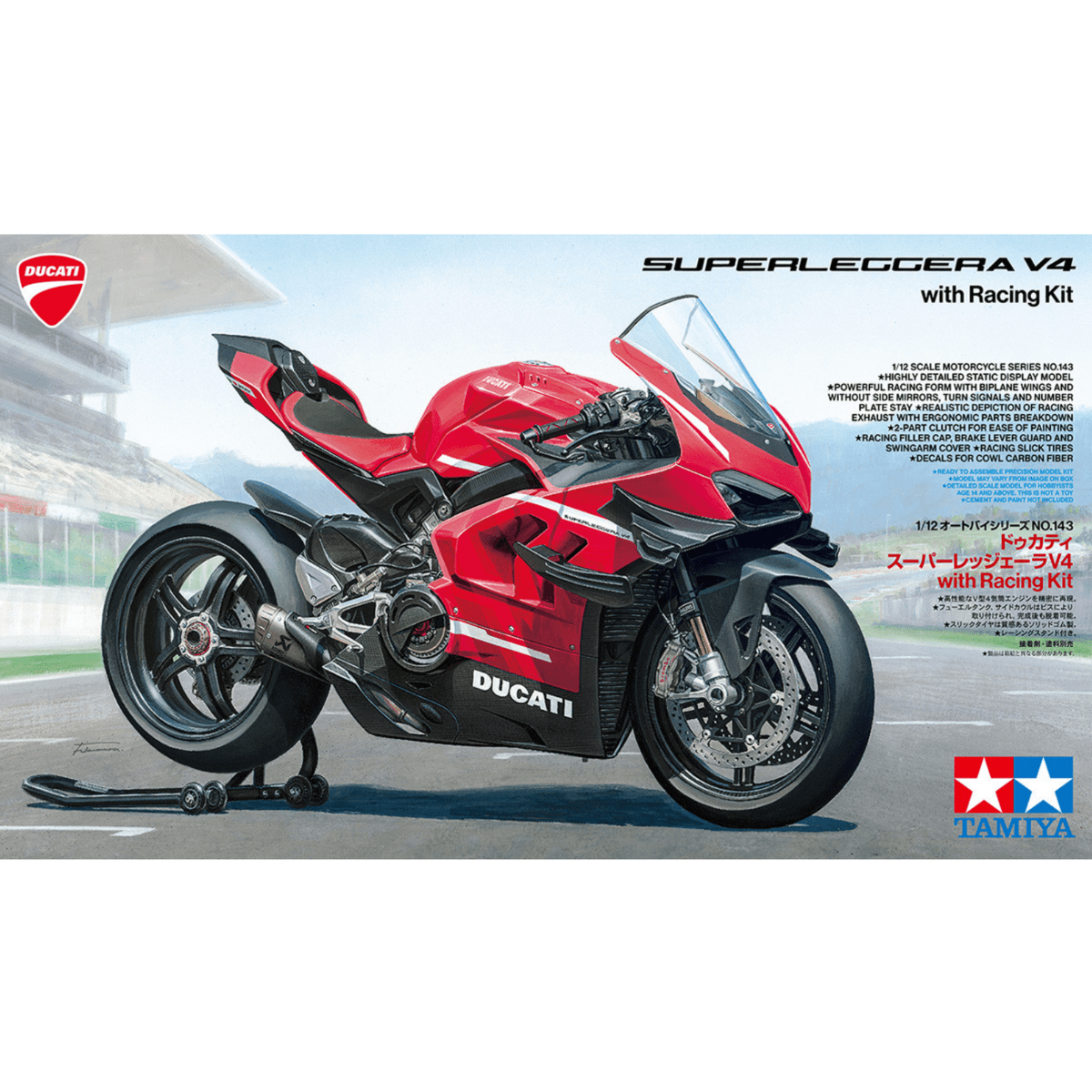 Tamiya 14143 Ducati Superleggera V4 with Racing Kit - 1:12 Scale NEW - Phillips Hobbies