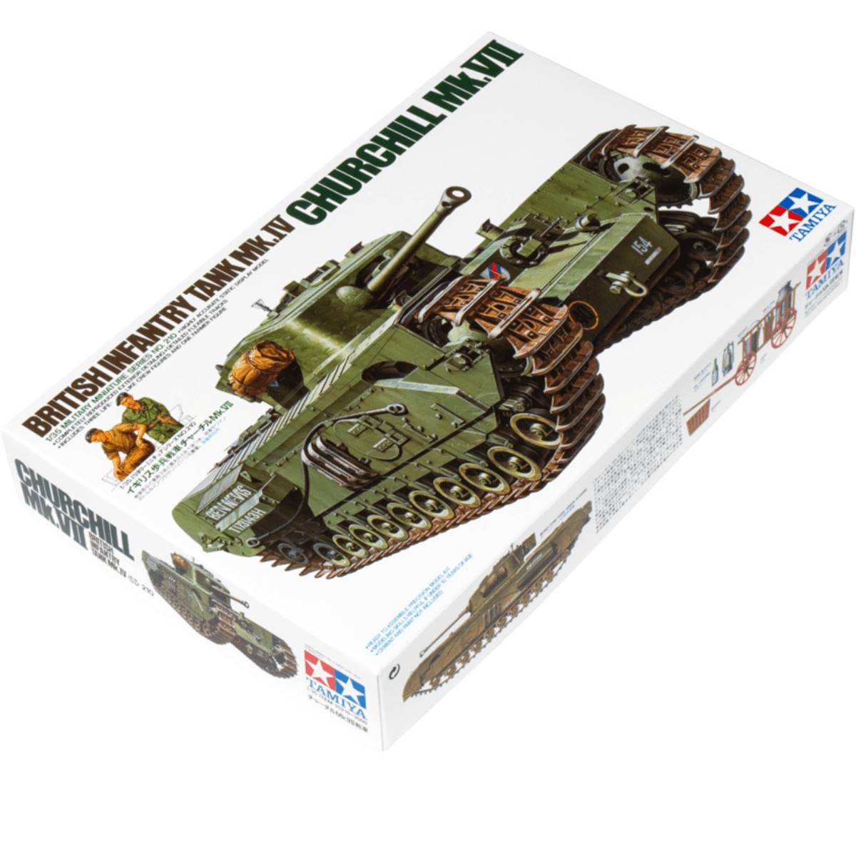 Tamiya 35210 British Infantry Tank Churchill Mk.VII Plastic Kit - 1:35 Scale - Phillips Hobbies