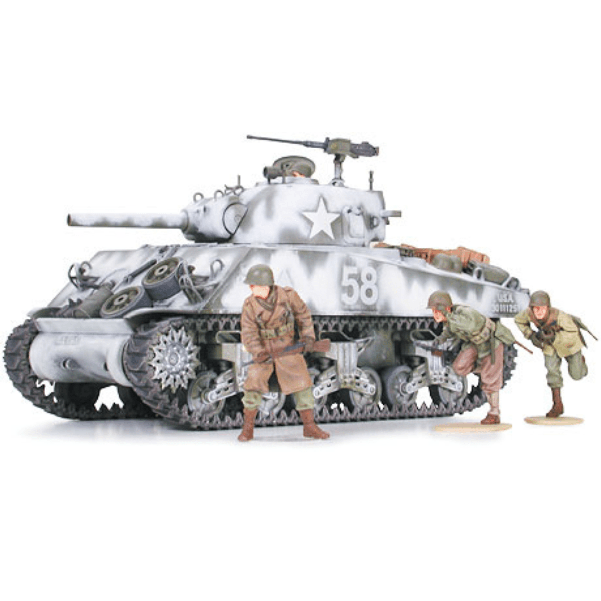 Tamiya 35251 M4A3 Sherman 105MM Howitzer Plastic Kit - 1:35 Scale - Phillips Hobbies