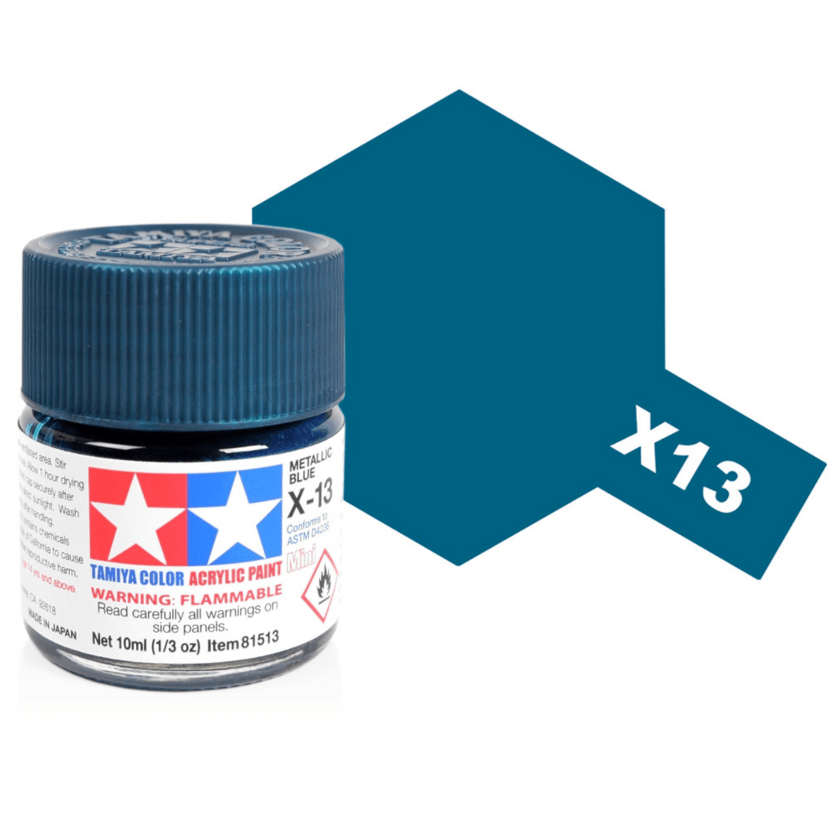 Tamiya Acrylic Mini X - 13 Metallic Blue - Phillips Hobbies