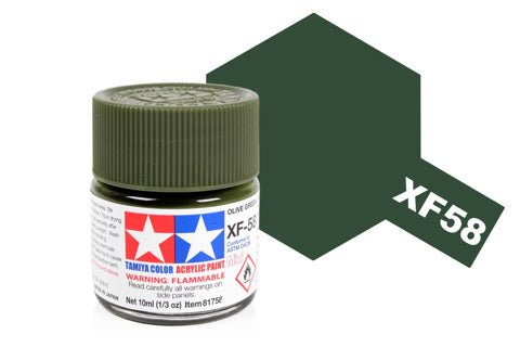 Tamiya Acrylic Mini XF - 58 Olive Green - Phillips Hobbies