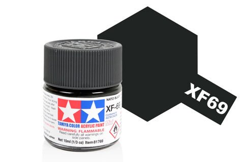 Tamiya Acrylic Mini XF - 69 NATO Black - Phillips Hobbies