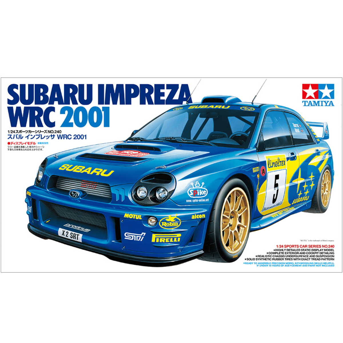 Tamiya Subaru Impreza WRC 2001 Plastic Kit - 1:24 Scale - Phillips Hobbies