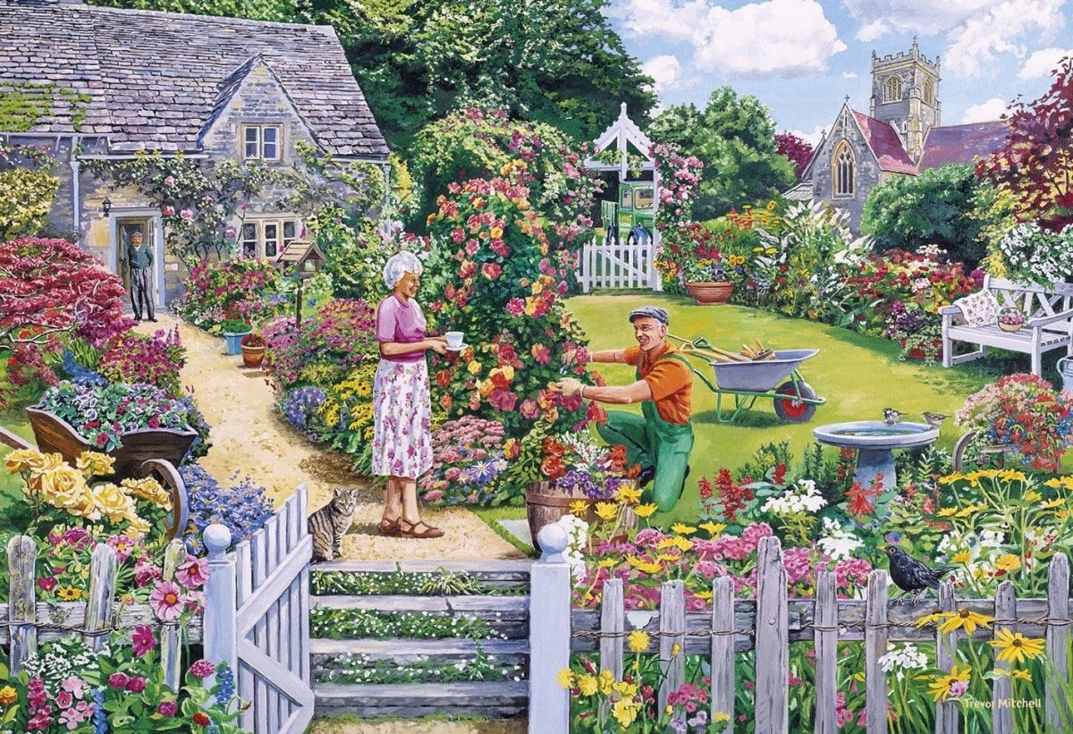 The Gardener's Round - Gibsons 4 x 500 Piece Jigsaw Puzzles - Phillips Hobbies