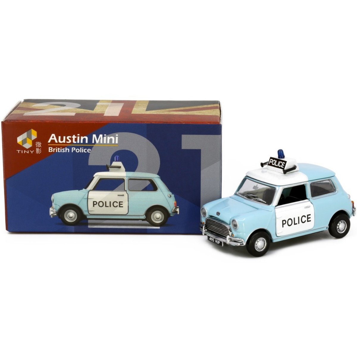 Tiny Models Austin Mini Police Car (1:50 Scale) - Phillips Hobbies