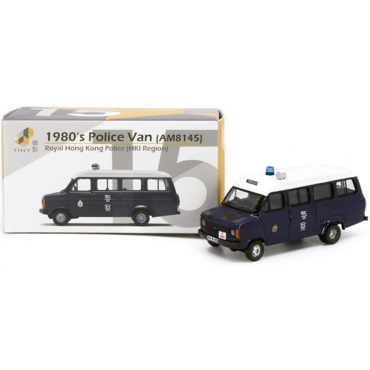 Tiny Models Ford Transit MK2, 1980s Police Van (1:76 Scale) - Phillips Hobbies