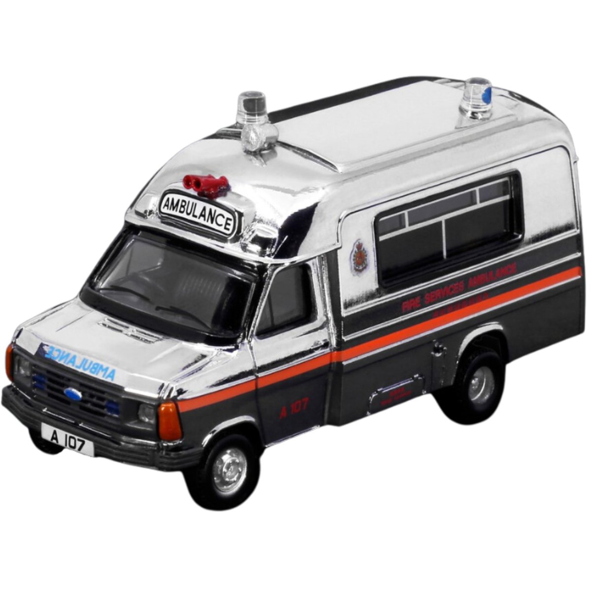 Tiny Models Ford Transit MK2 Ambulance “Chrome” A107 (1:76 Scale) - Phillips Hobbies
