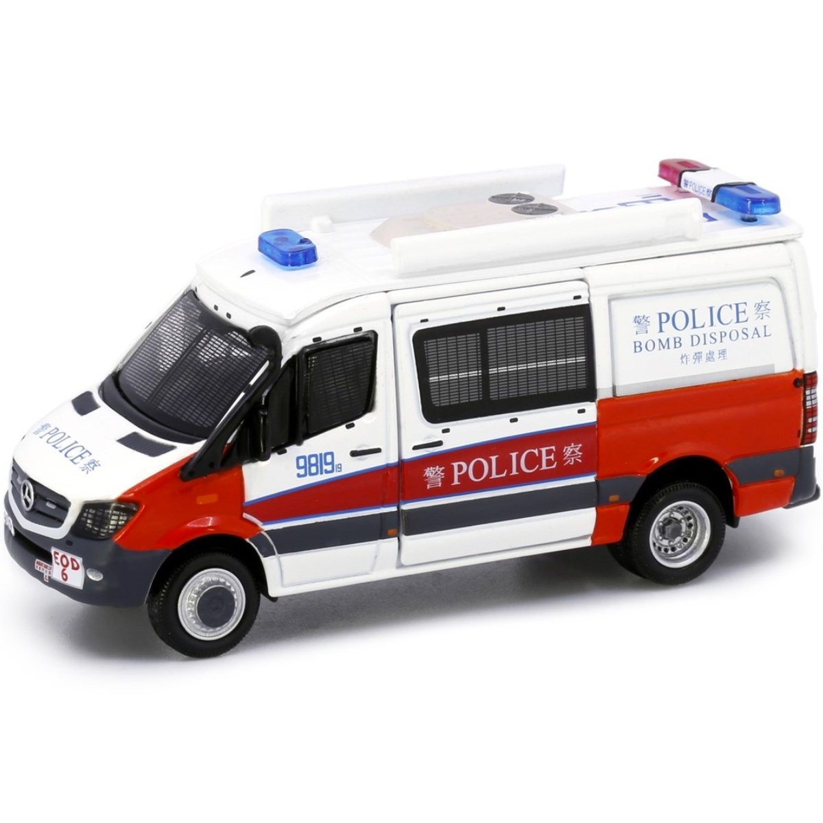 Tiny Models Mercedes-Benz Sprinter FL EOD Red White (1:76 Scale) - Phillips Hobbies