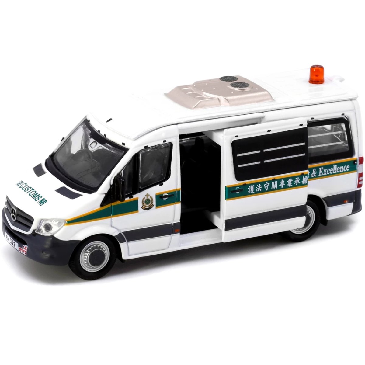 Tiny Models Mercedes - Benz Sprinter FL Hong Kong Customs (1:76 Scale) - Phillips Hobbies