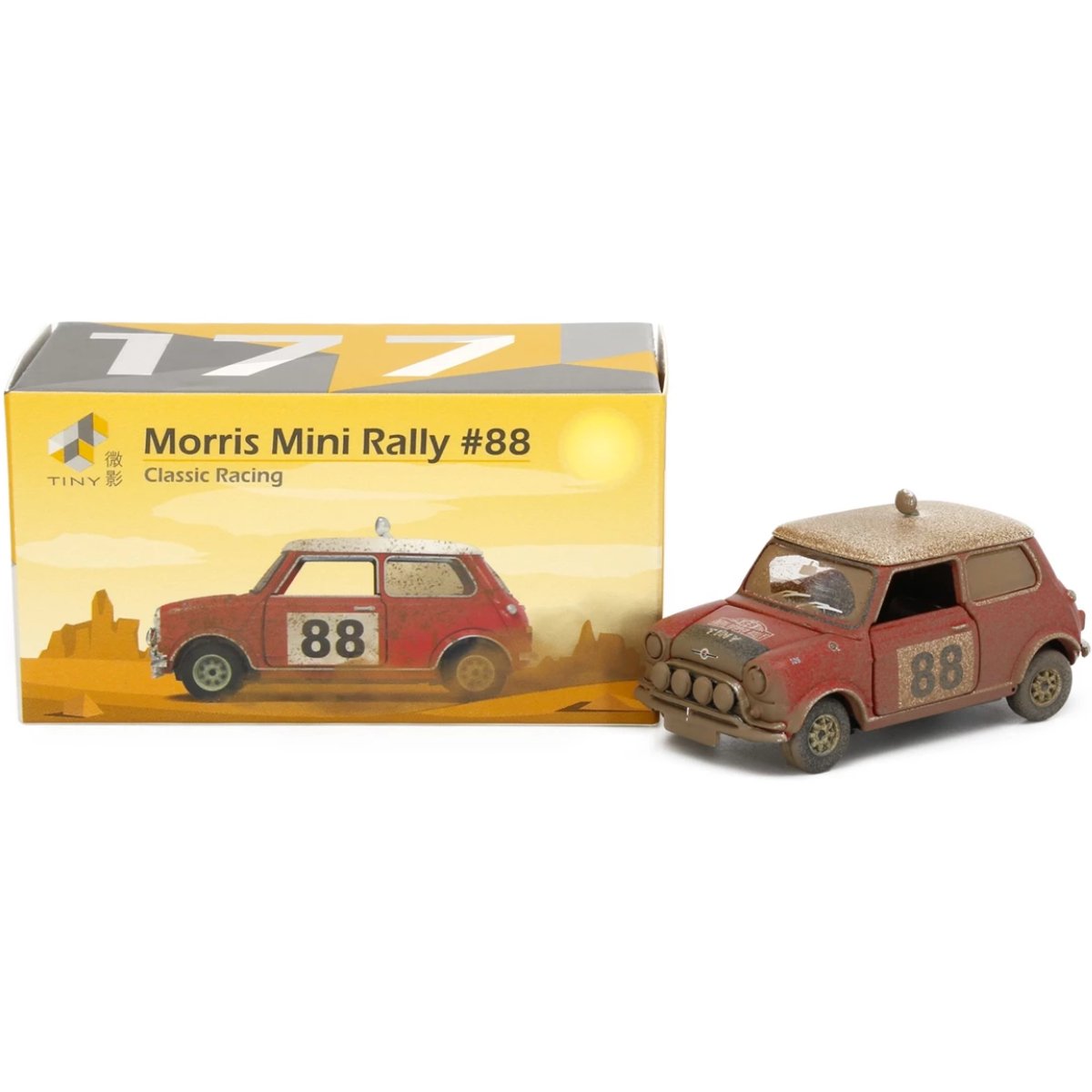 Tiny Models Mini Cooper Rally #88 Mud Weathered (1:50 Scale) - Phillips Hobbies