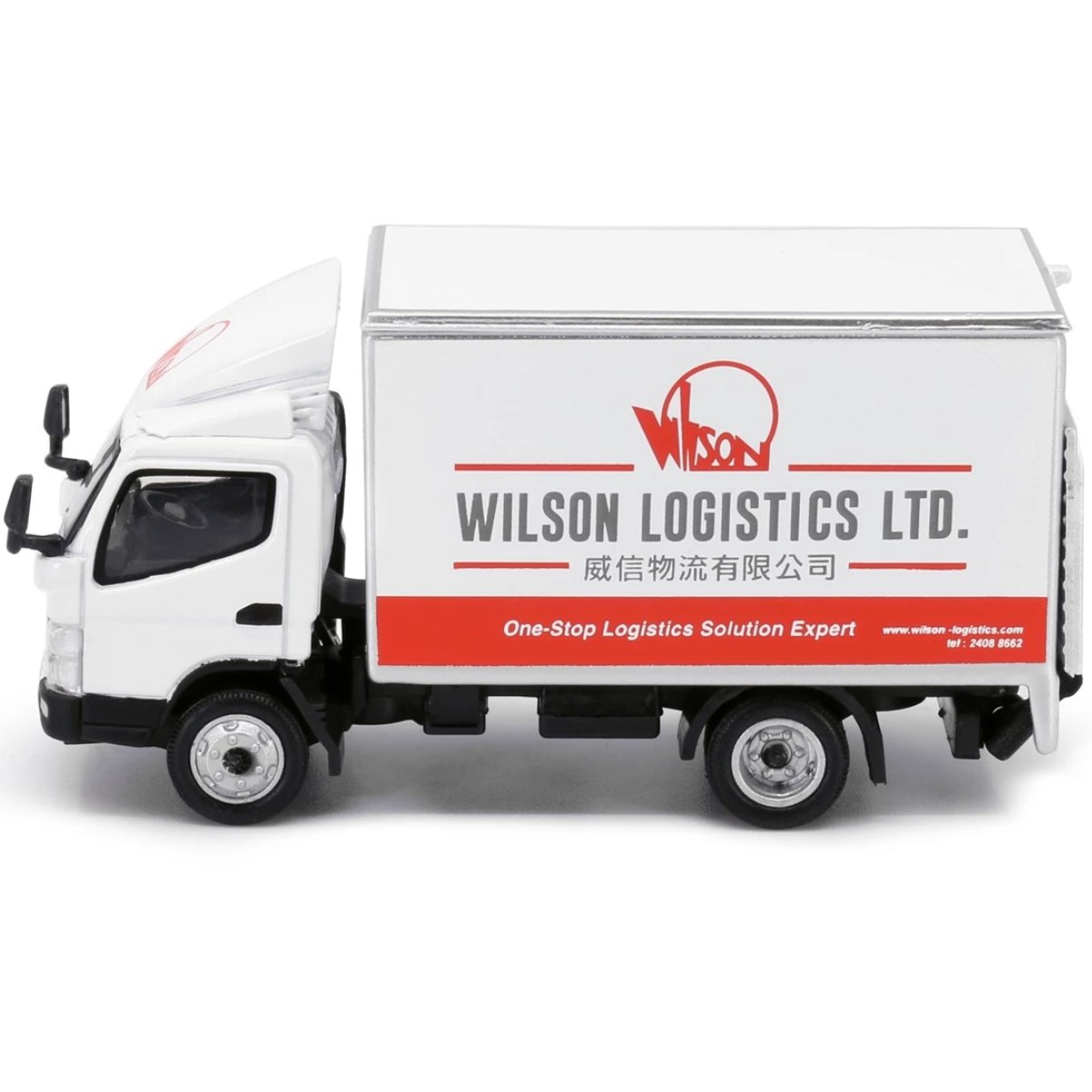 Tiny Models Mitsubishi Fuso Canter Box Lorry Wilson Logistics Ltd (1:76 Scale) - Phillips Hobbies