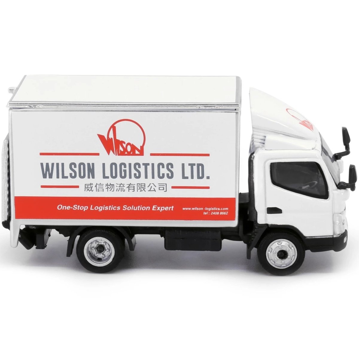 Tiny Models Mitsubishi Fuso Canter Box Lorry Wilson Logistics Ltd (1:76 Scale) - Phillips Hobbies