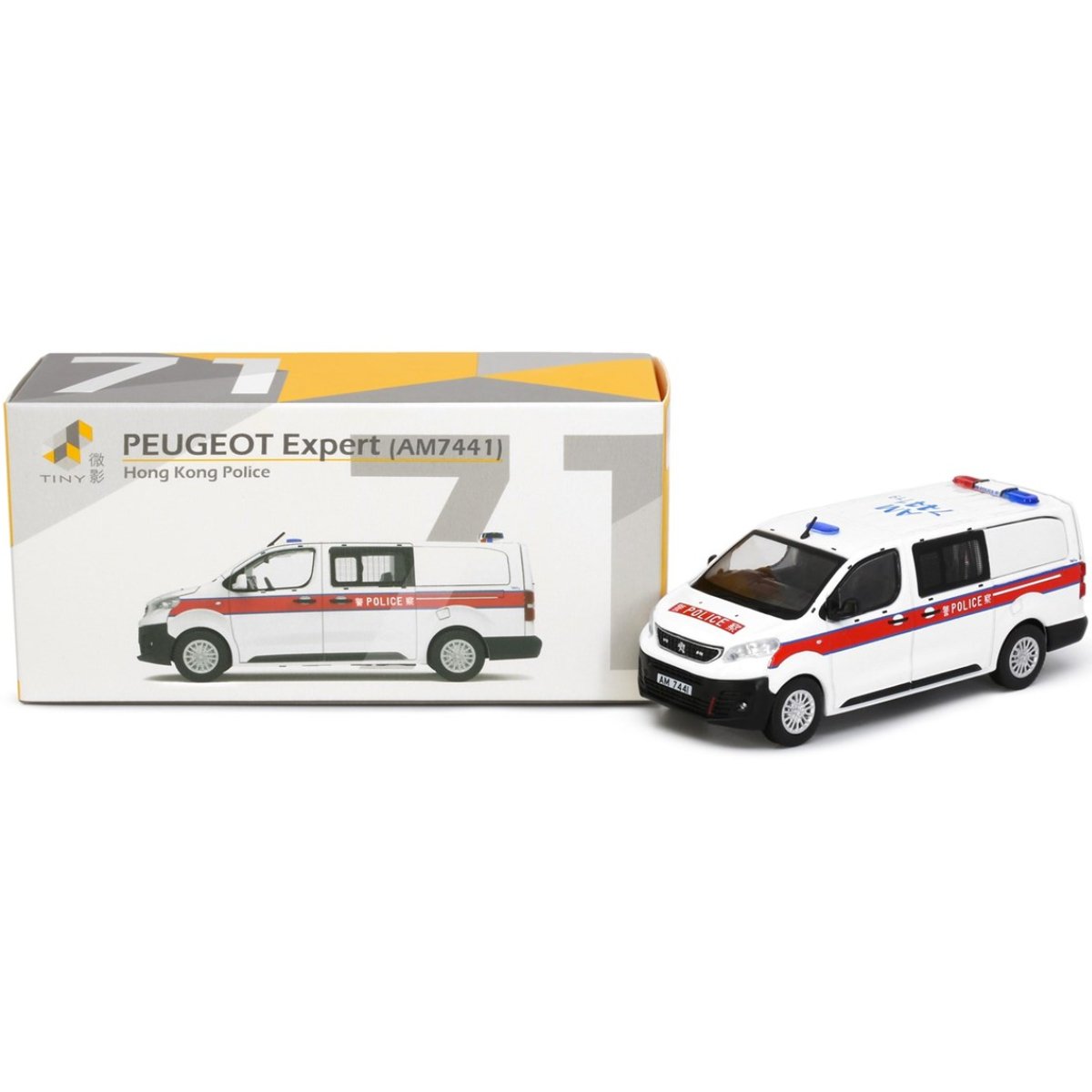 Tiny Models Peugeot Expert Police Van AM7441 (1:64 Scale) - Phillips Hobbies