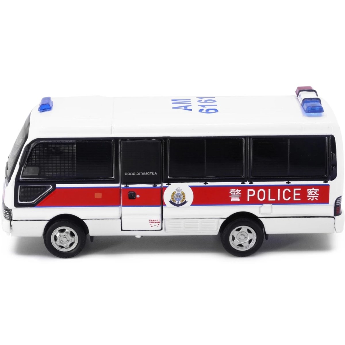Tiny Models Toyota Coaster Police PTU - With Mesh Window Shields (1:76 Scale) - Phillips Hobbies