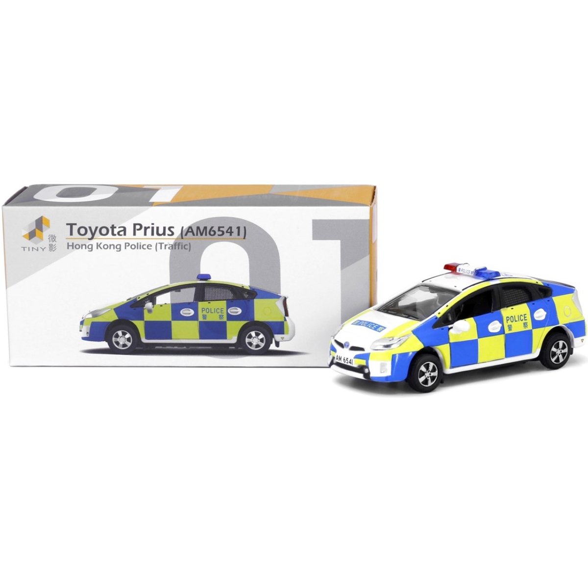 Tiny Models Toyota Prius Hong Kong Police (1:64 Scale) - Phillips Hobbies