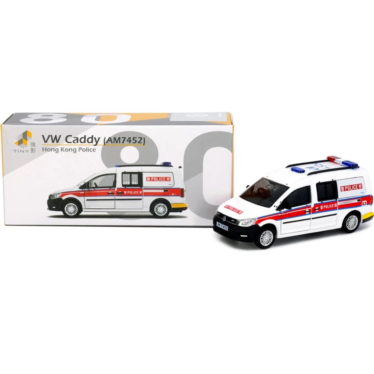 Tiny Models Volkswagen Caddy Hong Kong Police AM7452 (1:64 Scale) - Phillips Hobbies