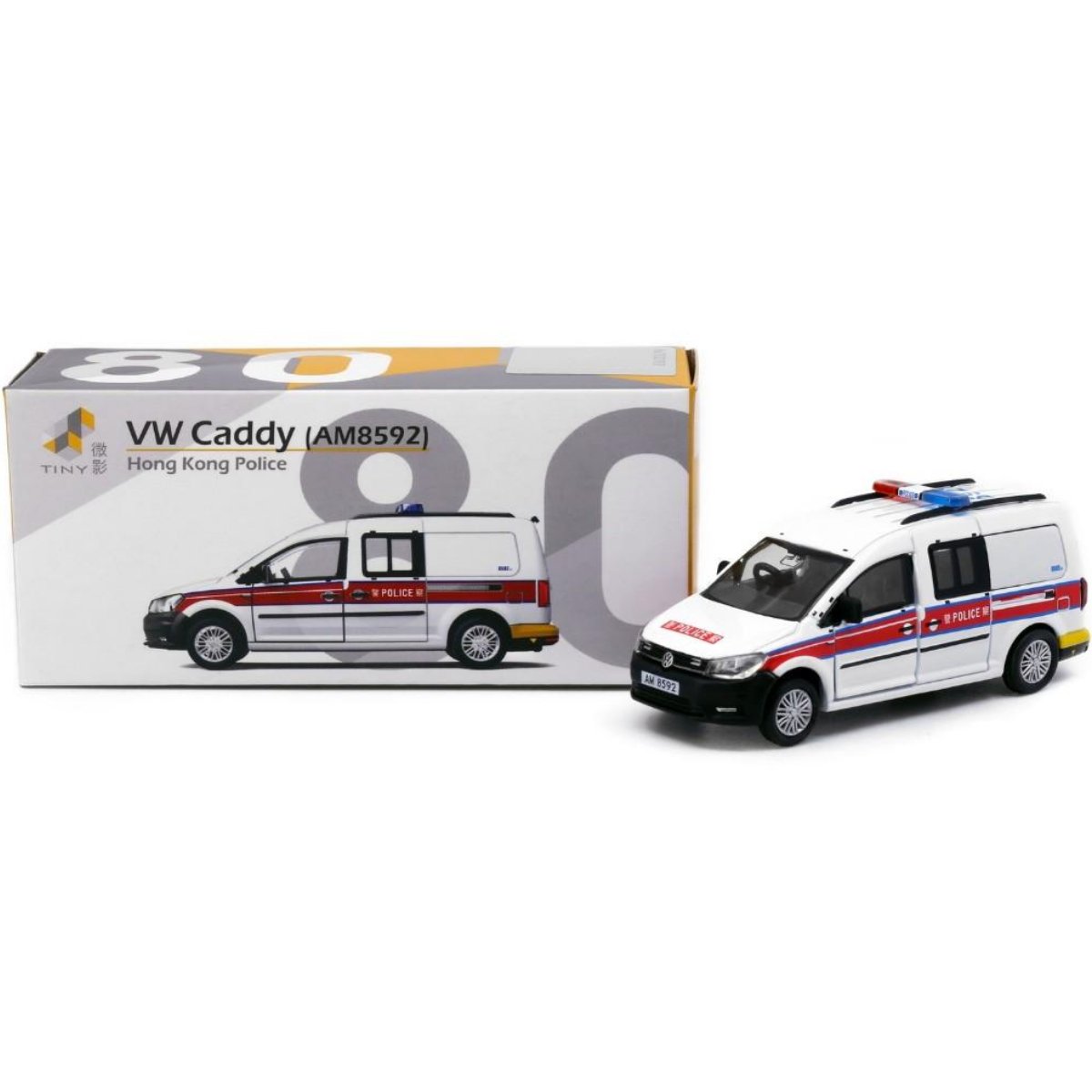 Tiny Models VW Caddy Hong Kong Police (1:64 Scale) - Phillips Hobbies