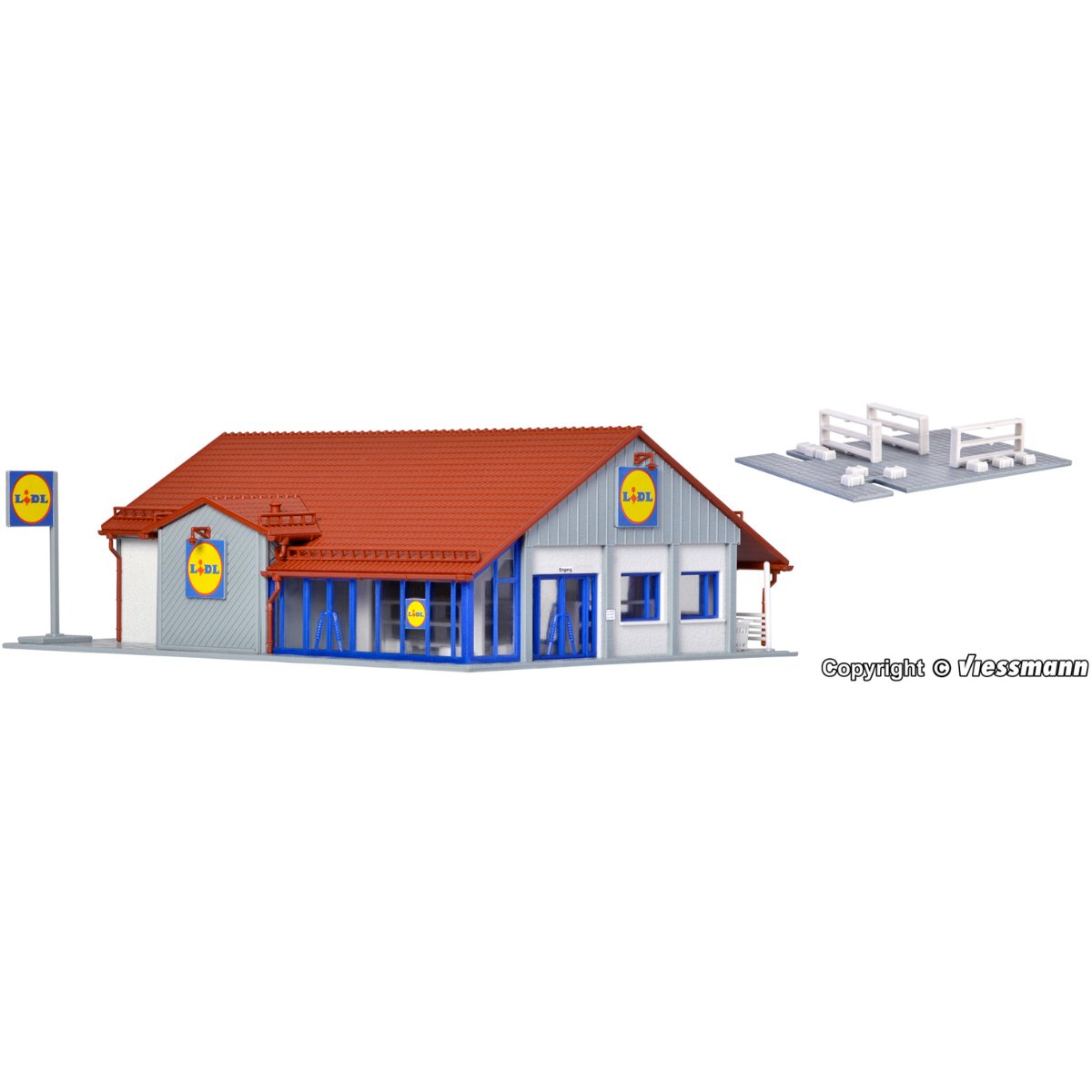 Vollmer 43662 Lidl Supermarket Plastic Kit - HO / OO Gauge - Phillips Hobbies