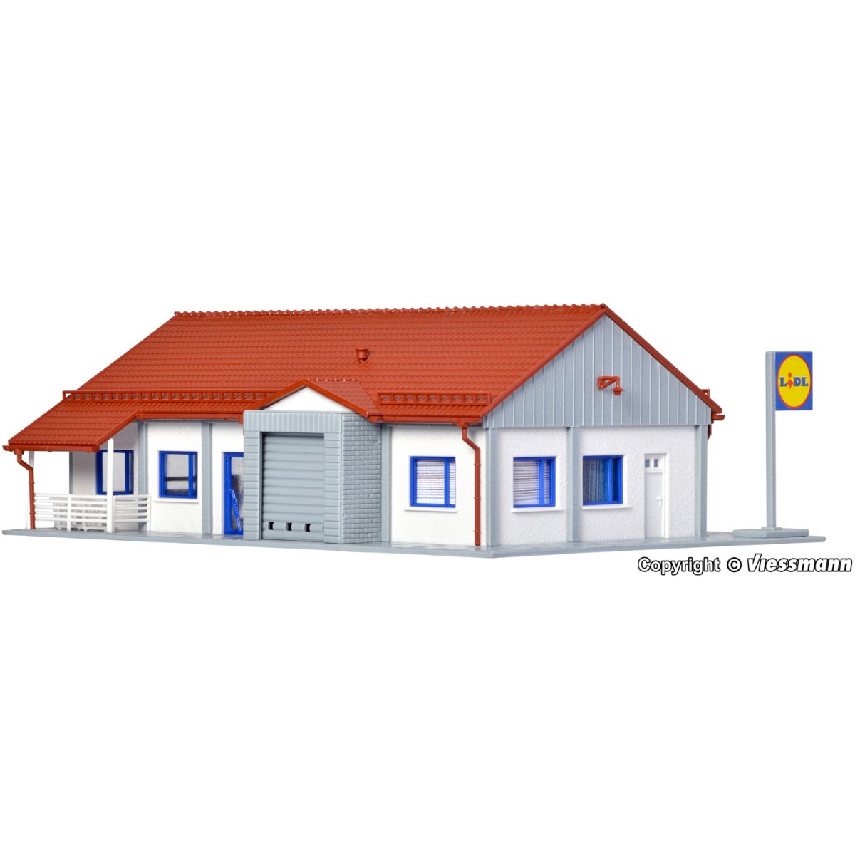 Vollmer 43662 Lidl Supermarket Plastic Kit - HO / OO Gauge - Phillips Hobbies