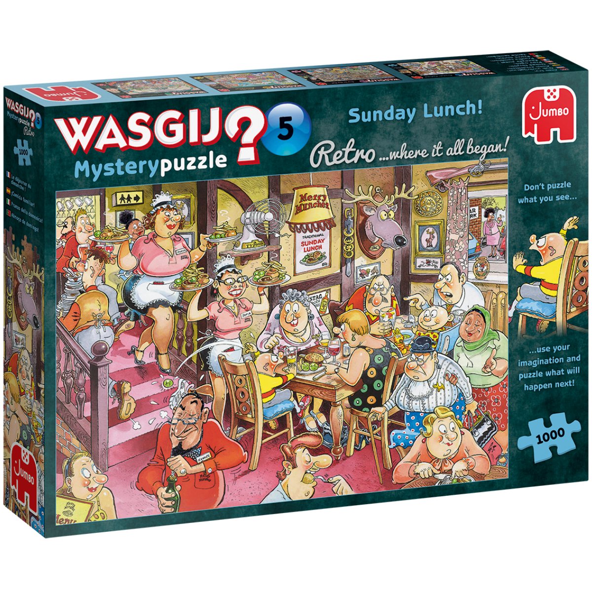 Wasgij Retro Mystery 5 Sunday Lunch! Jigsaw Puzzle (1000 Pieces) - Phillips Hobbies