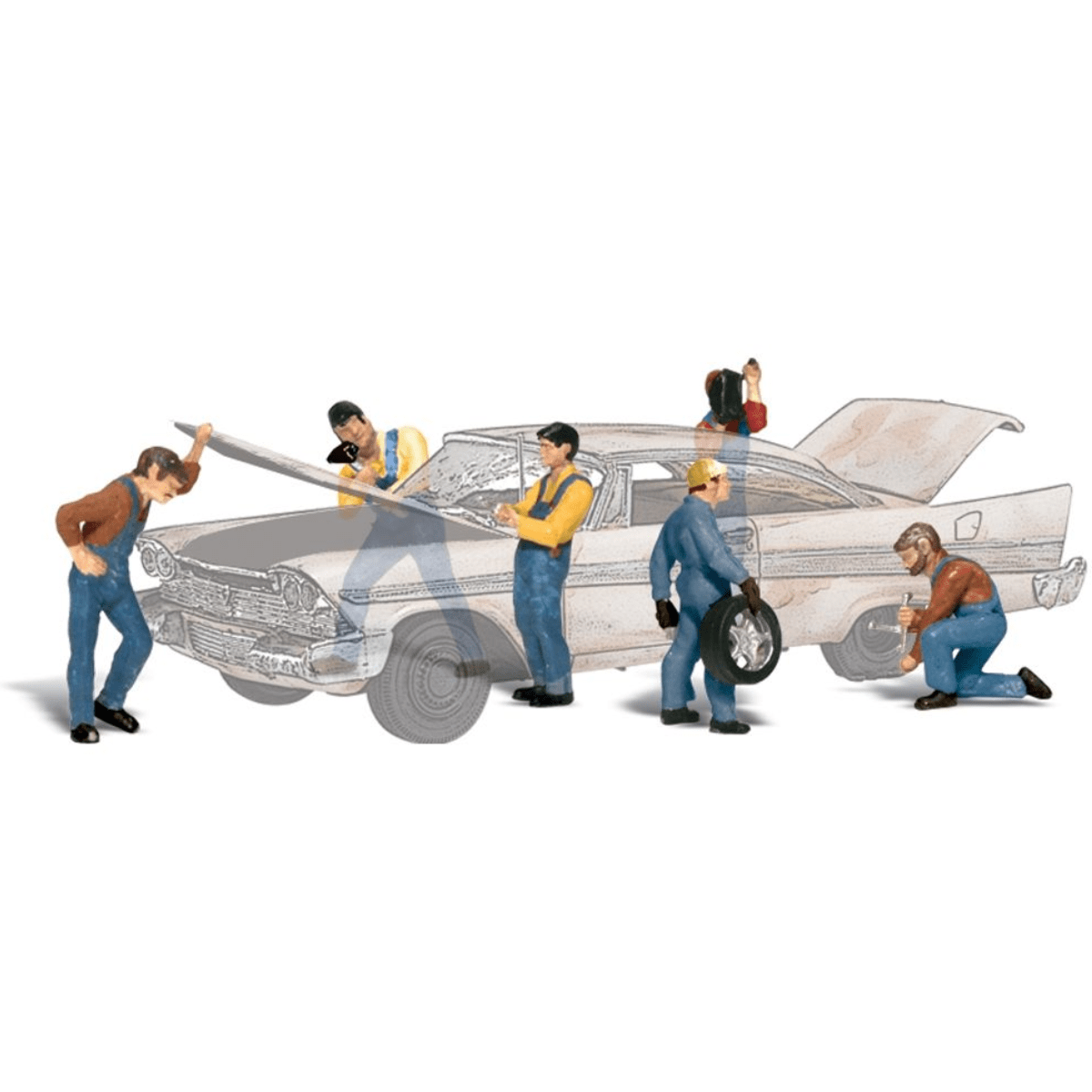 Woodland Scenics Auto Mechanics Figures - OO/HO Gauge - Phillips Hobbies