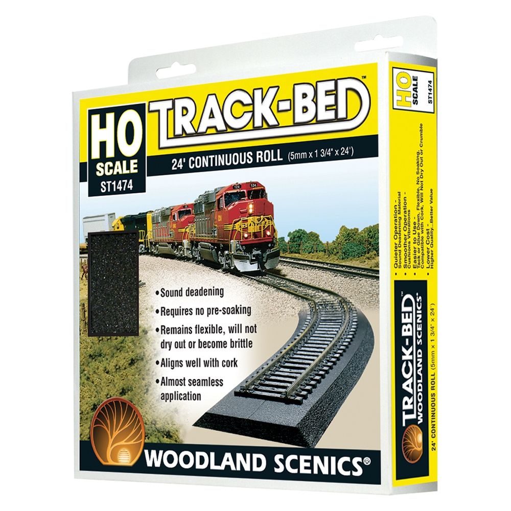 Woodland Scenics ST1474 HO Track - Bed™ Roll 24' - Phillips Hobbies