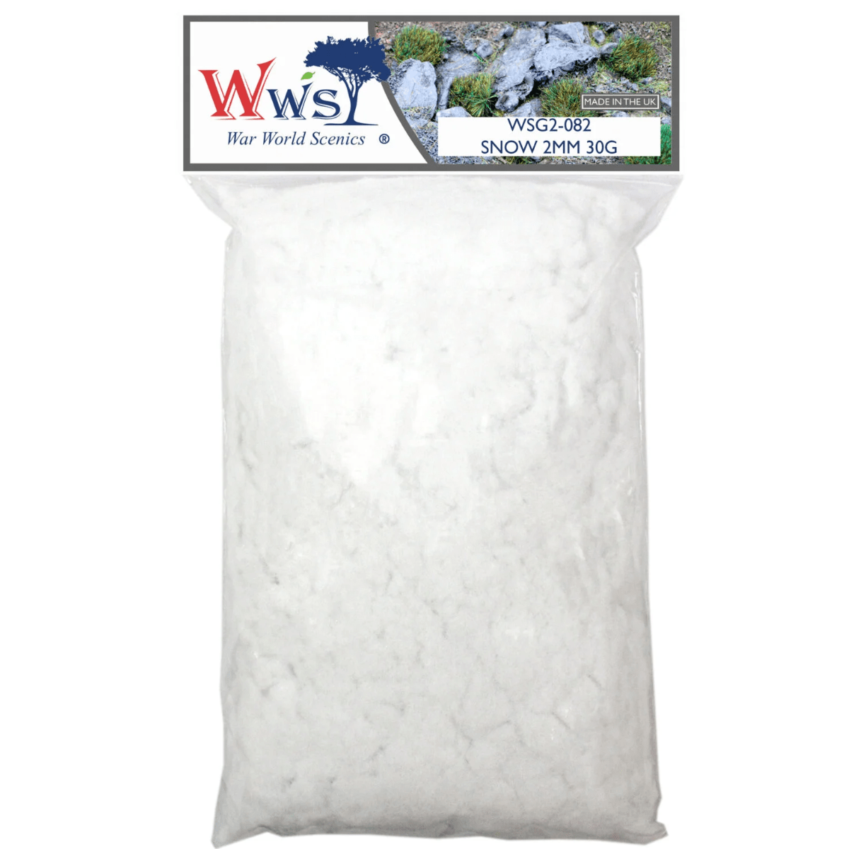WWScenics 2mm Snow Scatter 30g Bag - Phillips Hobbies
