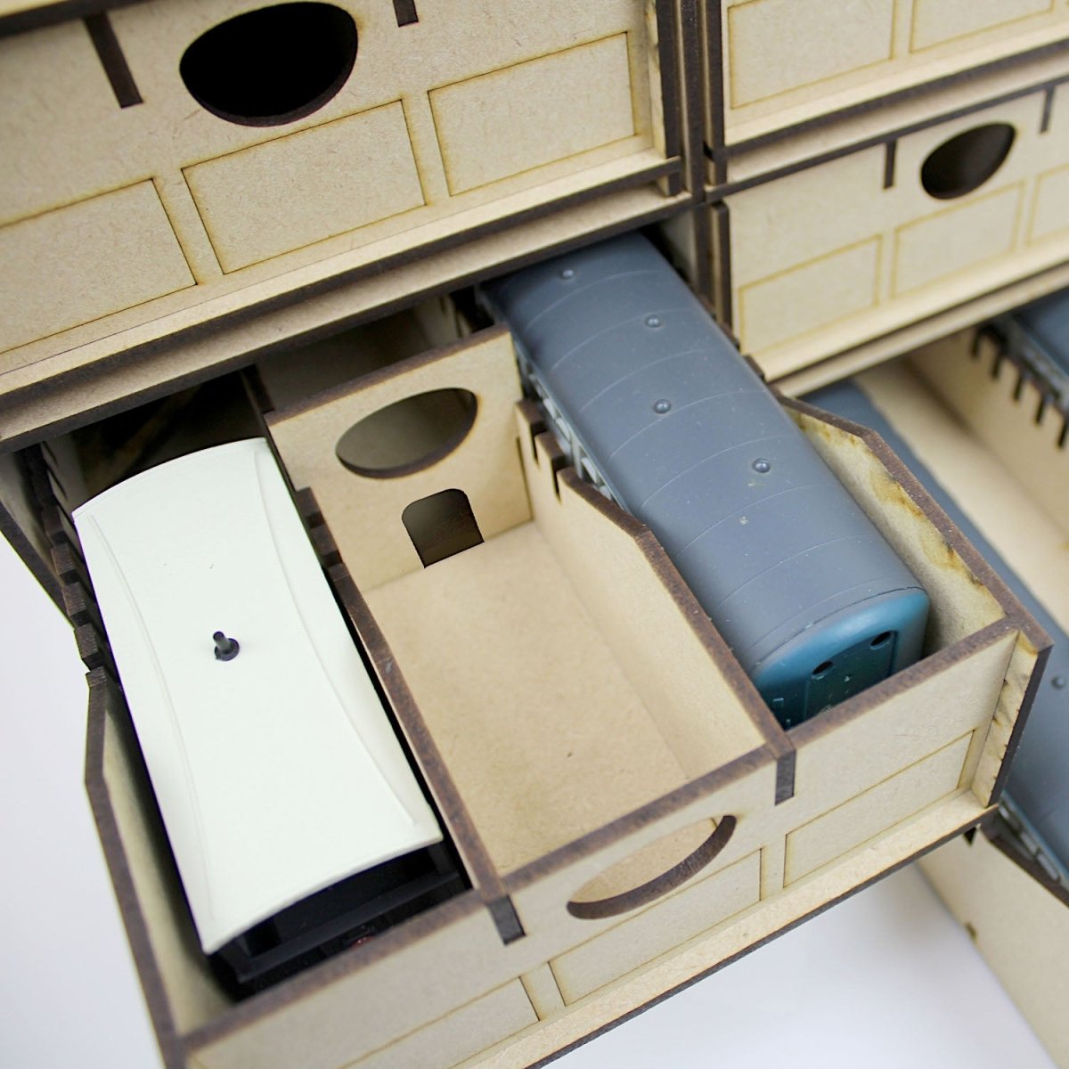 WWScenics Loco & Rolling Stock Storage Box 6x Multi-Compartment Drawers - OO, HO & OO9 - Phillips Hobbies