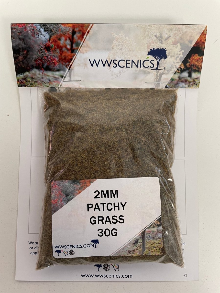 WWScenics Patchy Static Grass 2mm - Phillips Hobbies