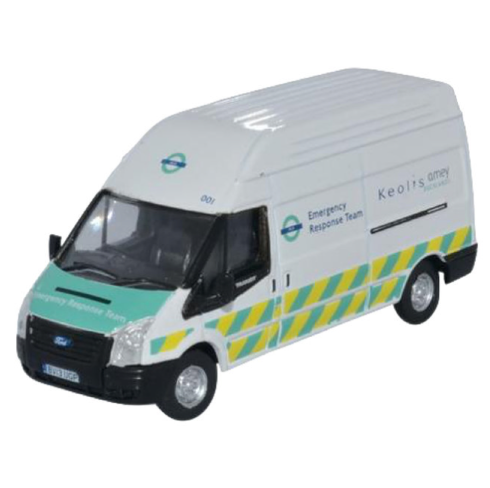 Oxford Diecast 76FT029 Ford Transit MK5 LWB High Docklands Light Railway - 1:76 Scale Model