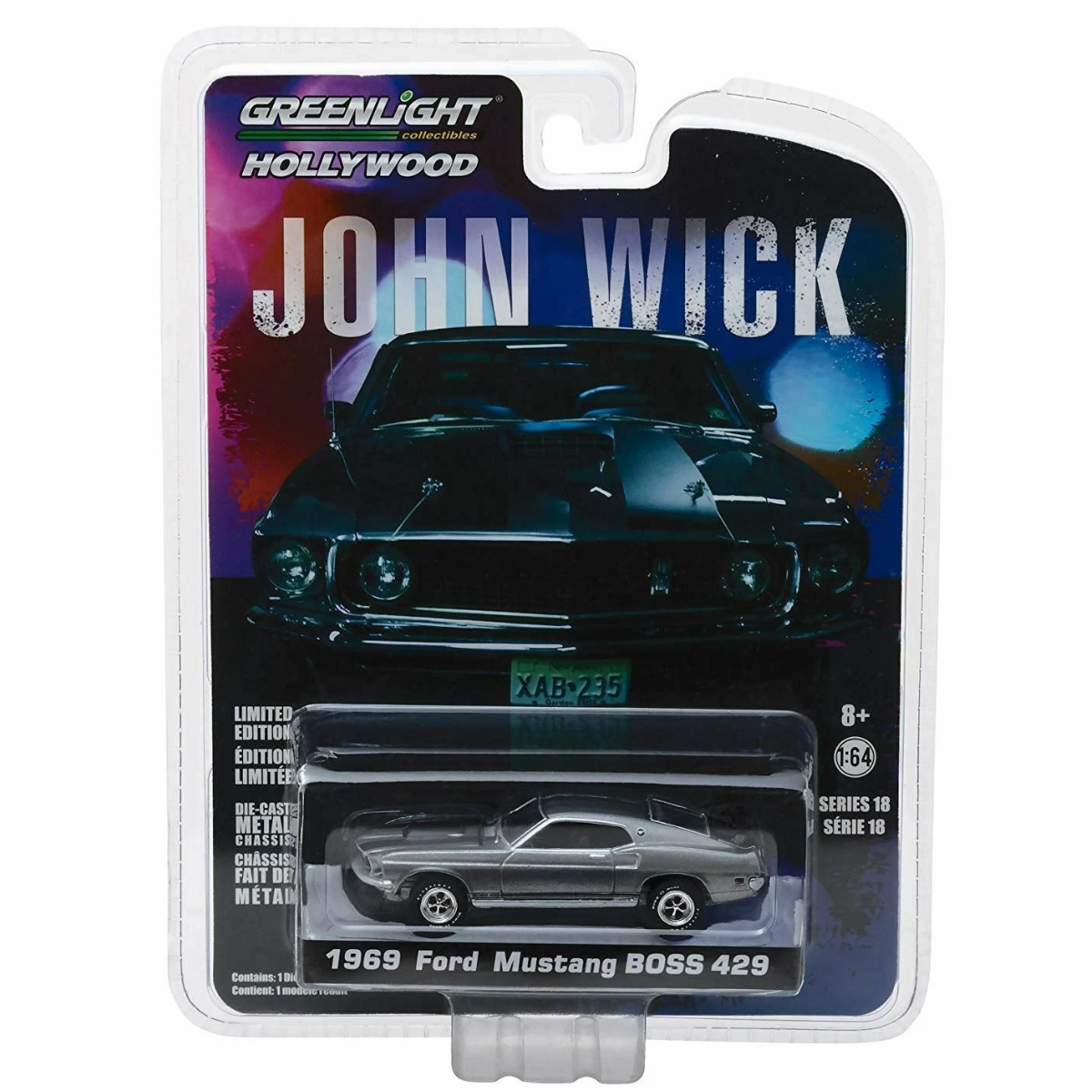 Greenlight John Wick 1 (2014 Movie) 1969 Mustang Boss 429 - 1:64 Scale